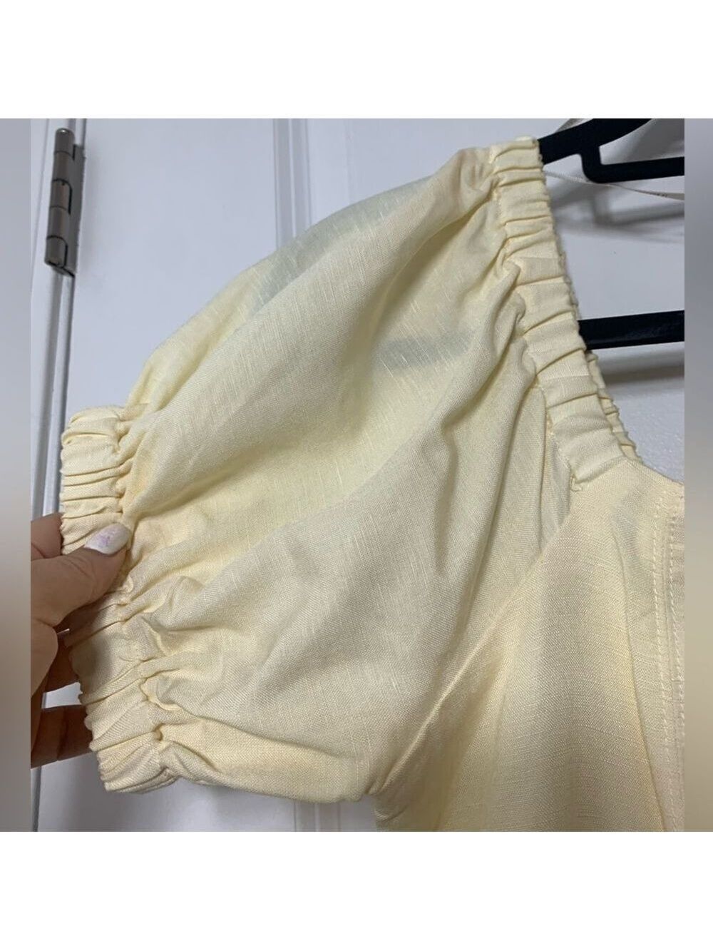NWT Forever 21 Yellow Button Down Short Sleeved Midi Dress with slit size M - Picture 8 of 16